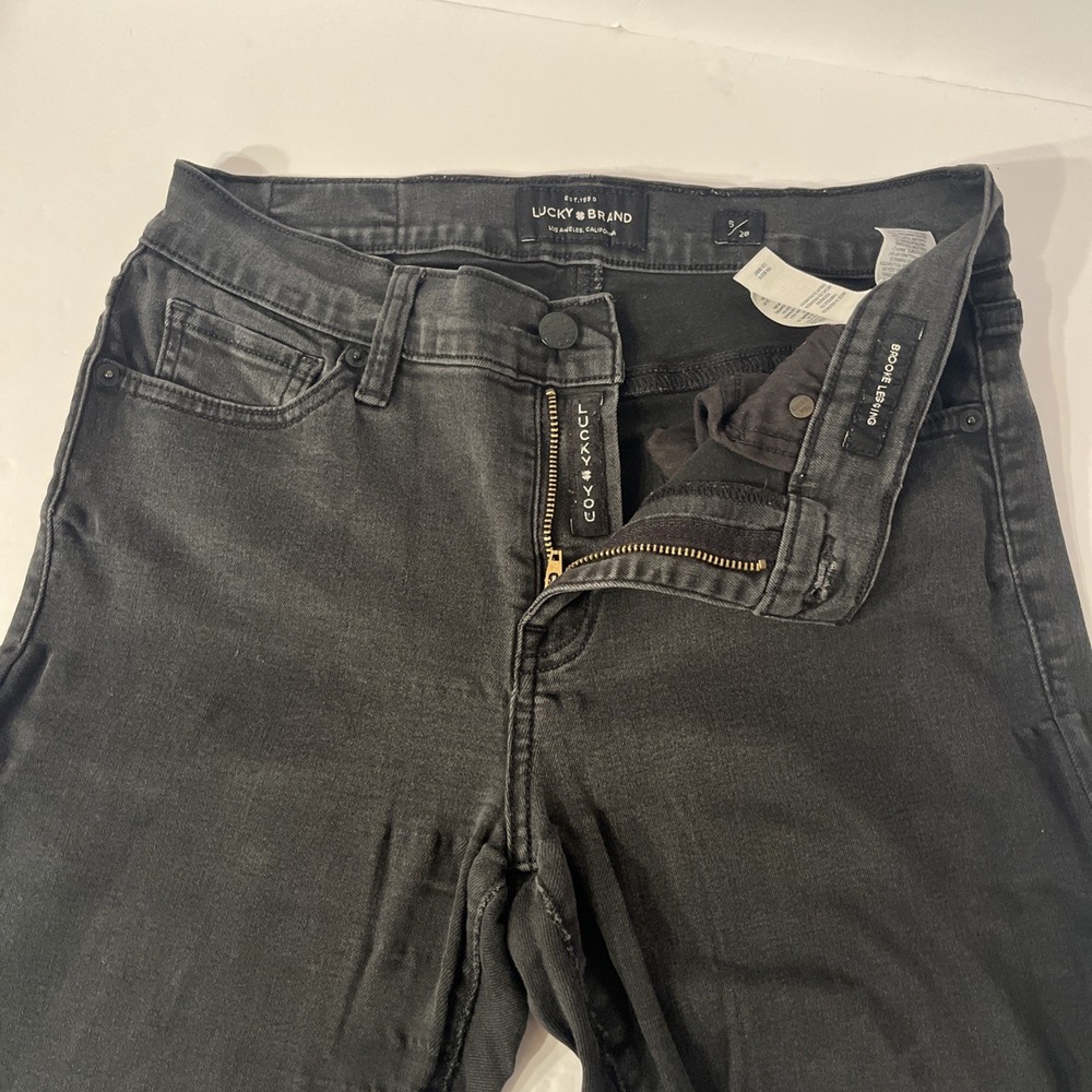 Lucky Brand Womens Brooke Legging Jean Black Ankle Denim Size 6 28